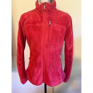 Mountain Hardwear Red Front Zip Fleece Jacket Small